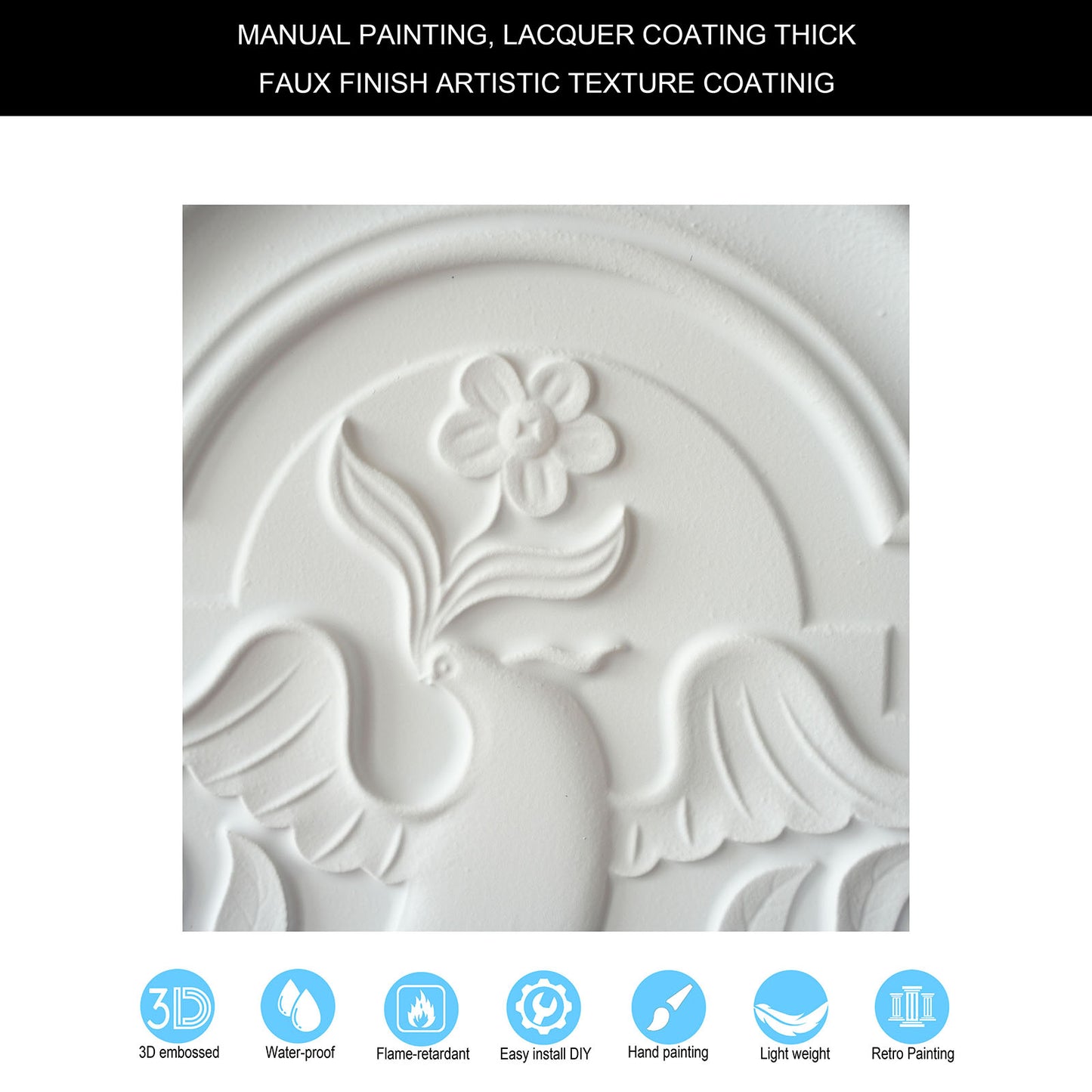 10tiles/lot Embossed Ceiling Tiles for Elegant Restaurants, Coffee Shops and Contemporary Bedrooms PL39