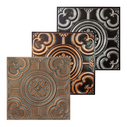 10tiles/lot 3D Faux Metal Ceiling Tiles for Stylish Bars, Clubs and Trendy Restaurants PL50