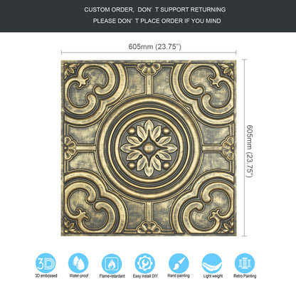10tiles/lot Embossing Ceiling Tiles for Boutique Restaurants, Premium Lounges and Luxury Hotels PL50