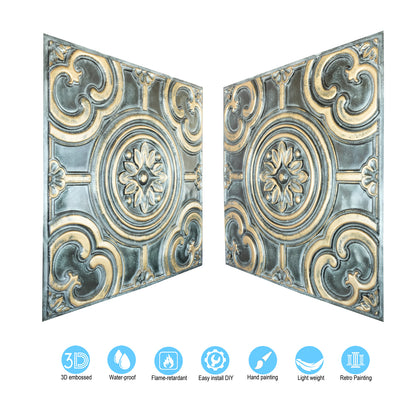 10tiles/lot Embossing Ceiling Tiles for Boutique Restaurants, Premium Lounges and Luxury Hotels PL50