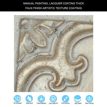 10tiles/lot Textured PVC Ceiling Tiles for Light-Luxury Restaurants, Salons and Beauty Studios PL50