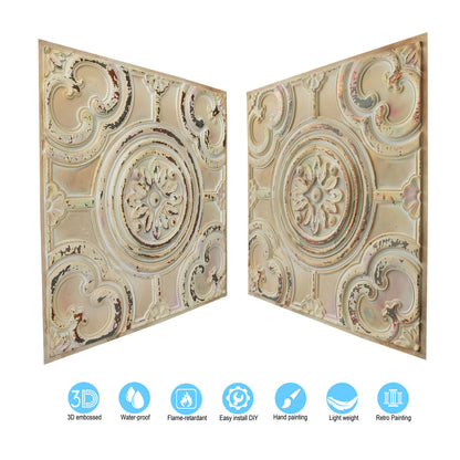 10tiles/lot Artistic Ceiling Tiles for Book Cafés, Literary Shops and Cultural Retail Spaces PL50