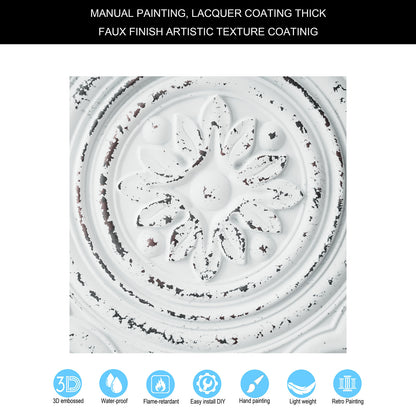 10tiles/lot Textured PVC Ceiling Tiles for Light-Luxury Restaurants, Salons and Beauty Studios PL50