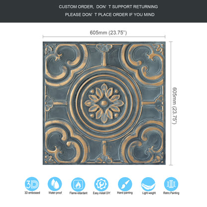 10tiles/lot Embossing Ceiling Tiles for Boutique Restaurants, Premium Lounges and Luxury Hotels PL50