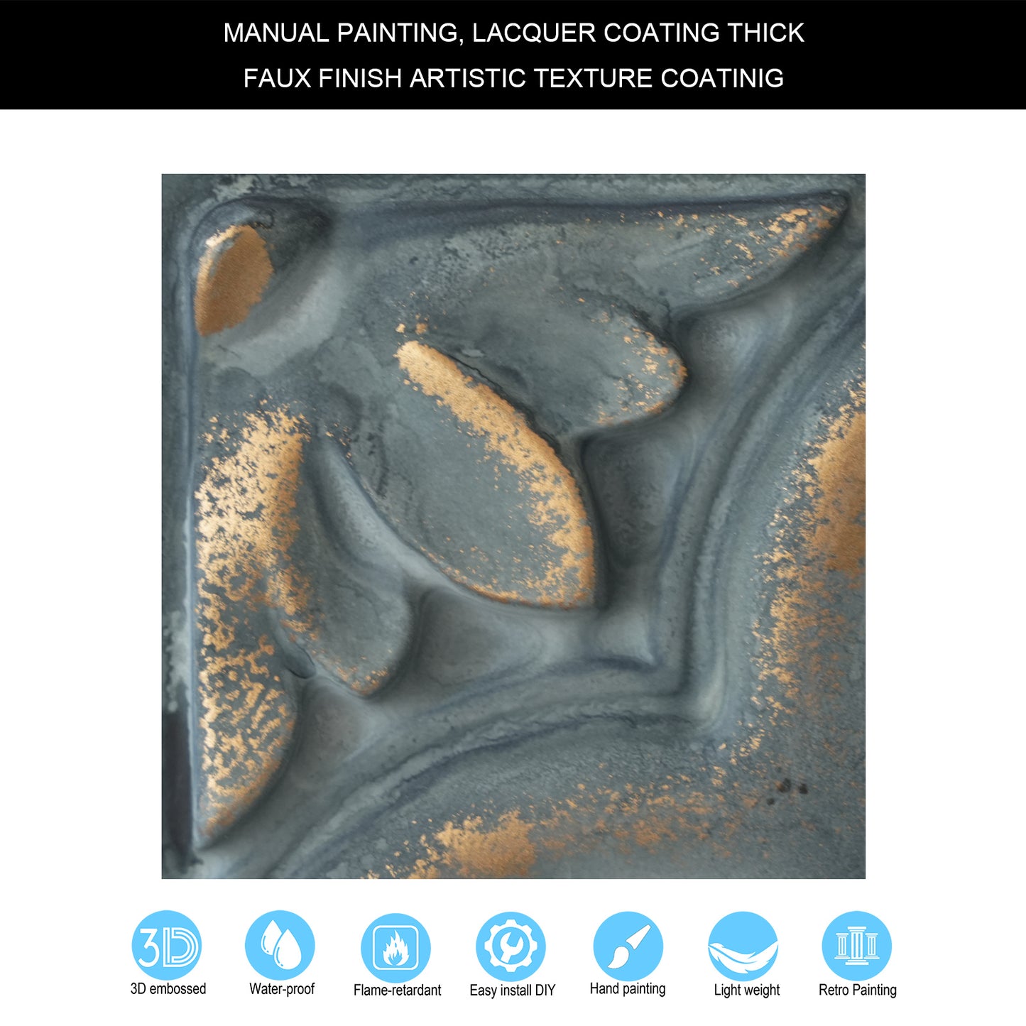 10tiles/lot Embossing Ceiling Tiles for Boutique Restaurants, Premium Lounges and Luxury Hotels PL50