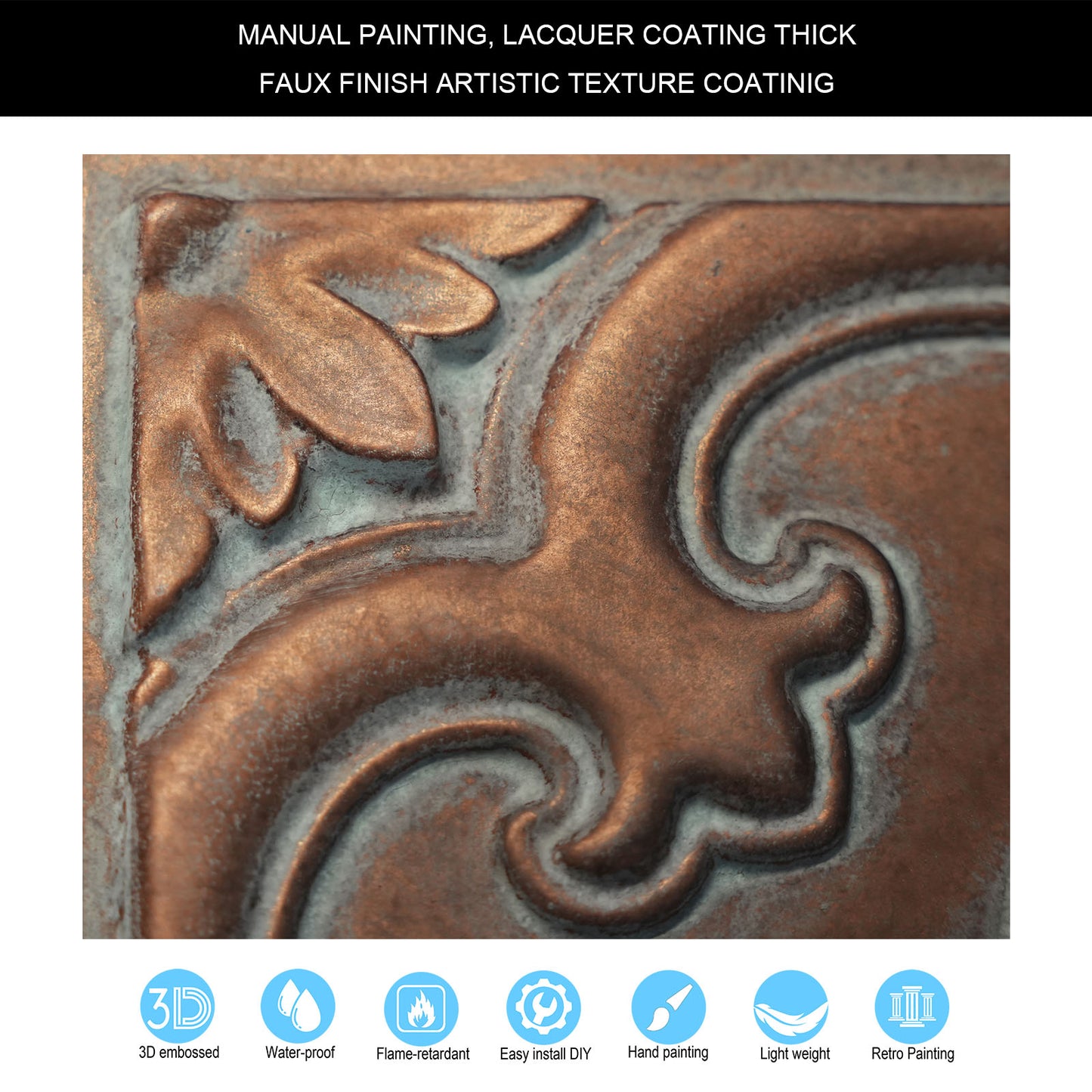 10tiles/lot 3D Faux Metal Ceiling Tiles for Stylish Bars, Clubs and Trendy Restaurants PL50