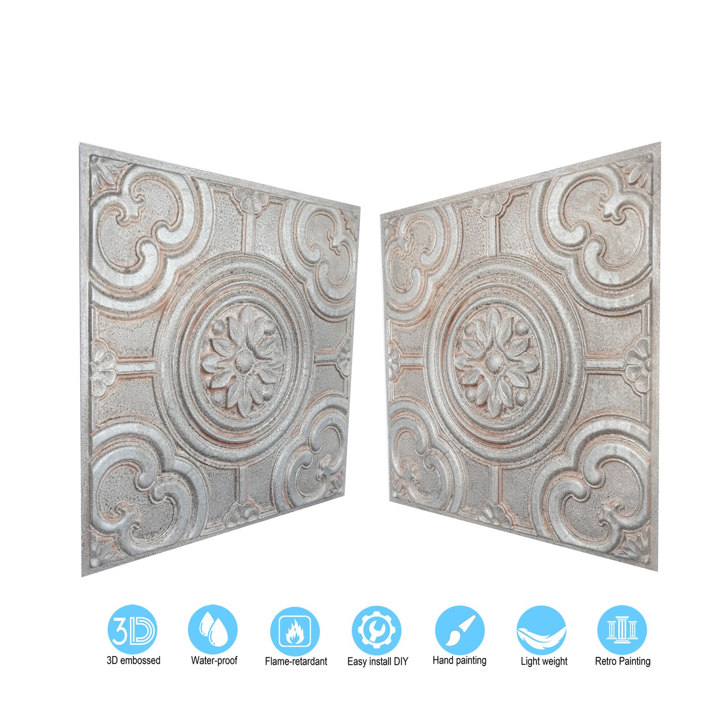 10tiles/lot 3D Ceiling Tiles for Modern Bedrooms, Kitchens, Cafés and Creative Interior Spaces PL50