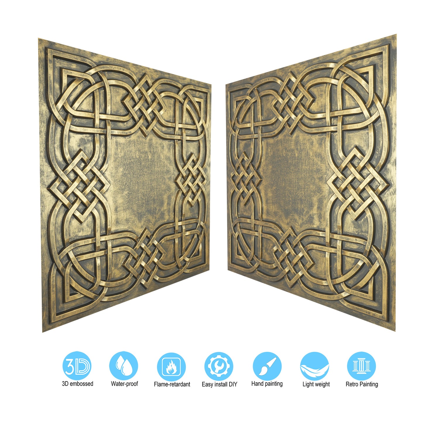 10tiles/lot Glue-Up Ceiling Tiles for Kitchen Renovations, Coffee Shops and Light-Luxury Spaces PL61