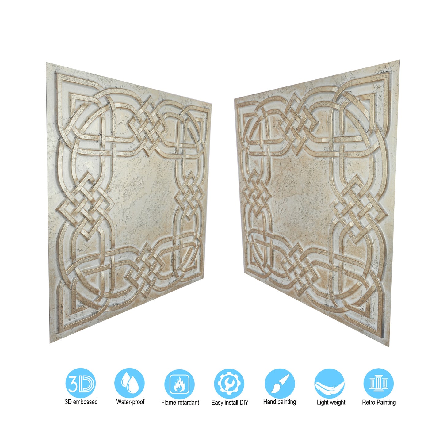 10tiles/lot Artistic Ceiling Tiles for Book Cafés, Literary Shops and Cultural Retail Spaces PL61