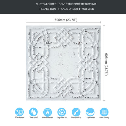 10tiles/lot Artistic Ceiling Tiles for Book Cafés, Literary Shops and Cultural Retail Spaces PL61