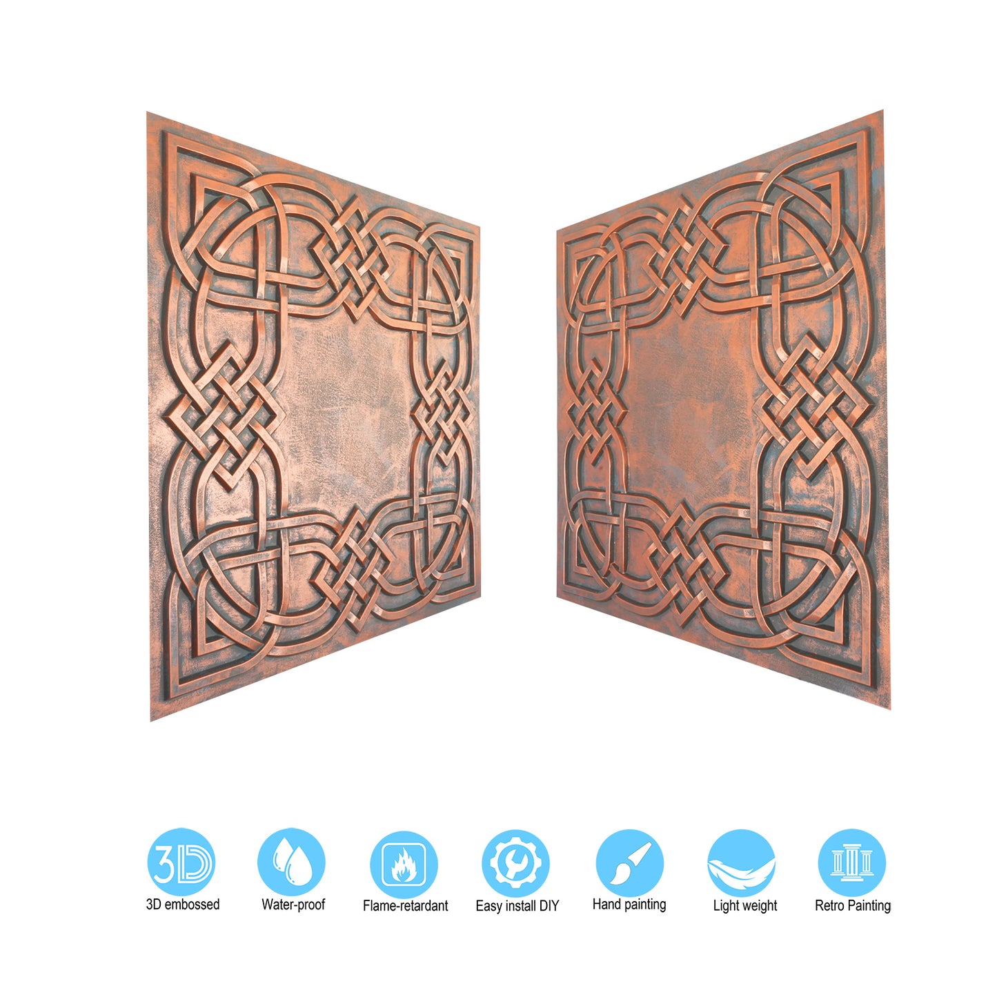 10tiles/lot  Drop-In Decorative Tin Tiles for Hotels, Villas and Modern Office Buildings PL61