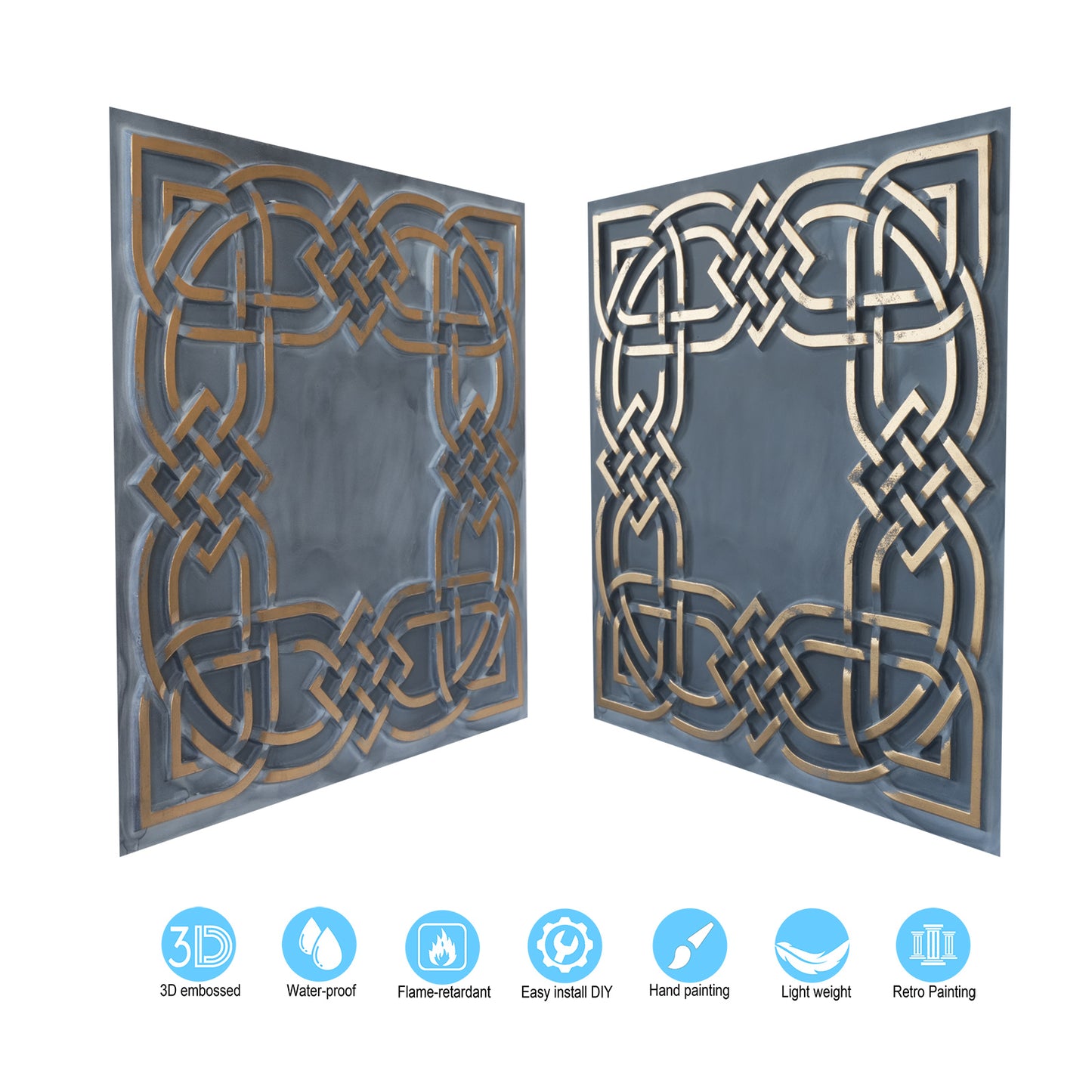 10tiles/lot Glue-Up Ceiling Tiles for Kitchen Renovations, Coffee Shops and Light-Luxury Spaces PL61