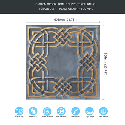 10tiles/lot Glue-Up Ceiling Tiles for Kitchen Renovations, Coffee Shops and Light-Luxury Spaces PL61