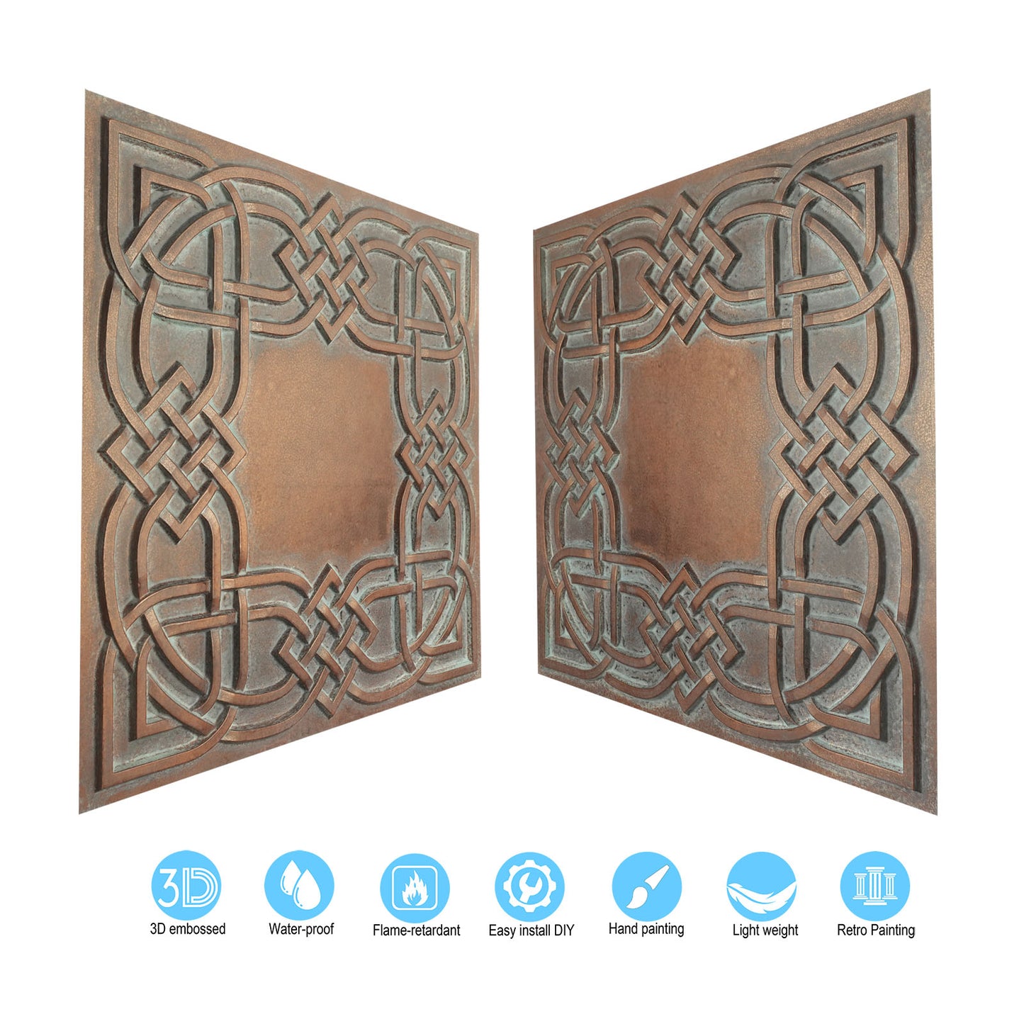 10tiles/lot Decorative Ceiling Tiles for Luxury Hotels, Villas, Salons and High-End Interiors PL61