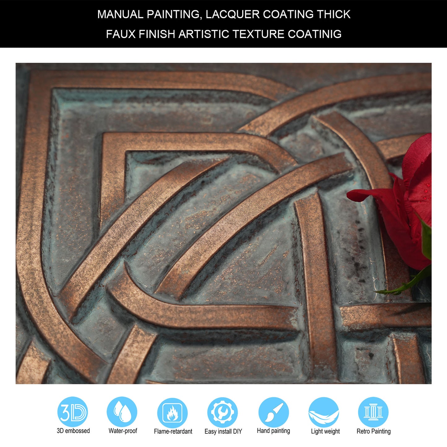 10tiles/lot Decorative Ceiling Tiles for Luxury Hotels, Villas, Salons and High-End Interiors PL61