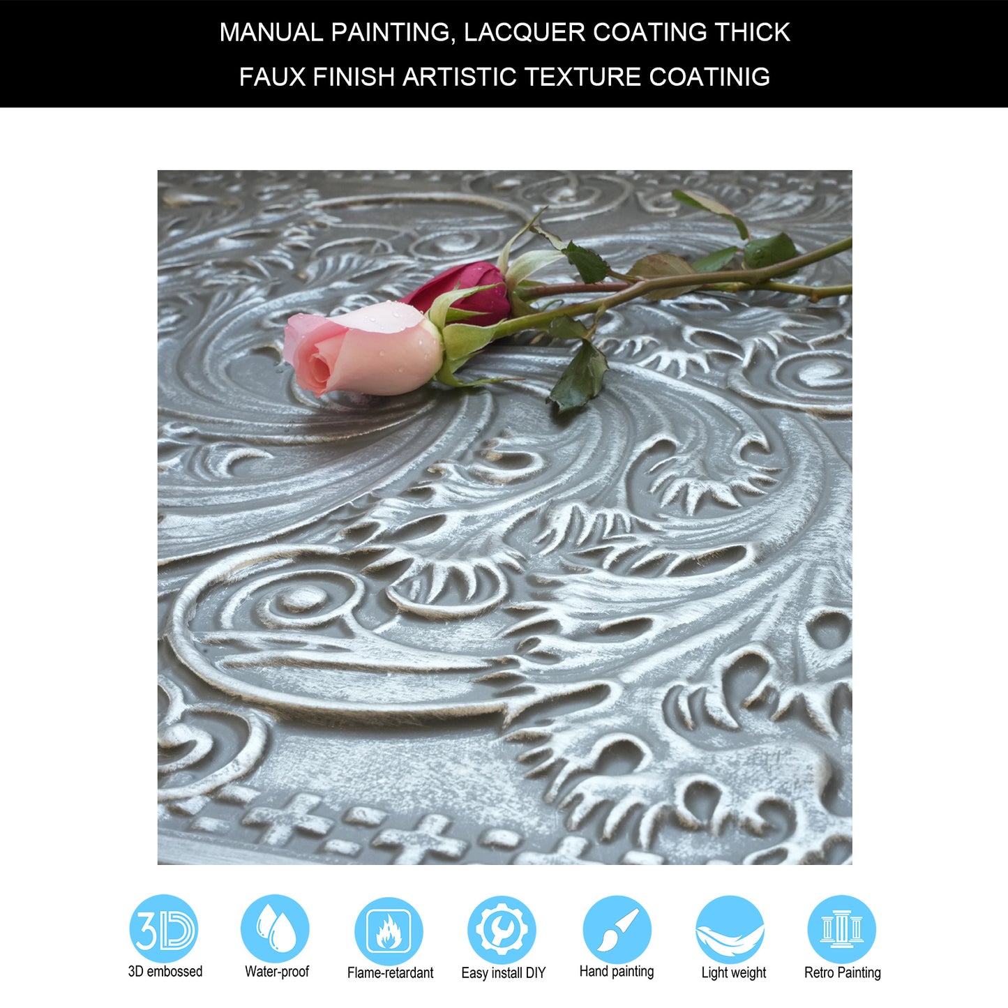 10tiles/lot Embossing Ceiling Tiles for Boutique Restaurants, Premium Lounges and Luxury Hotels PL62