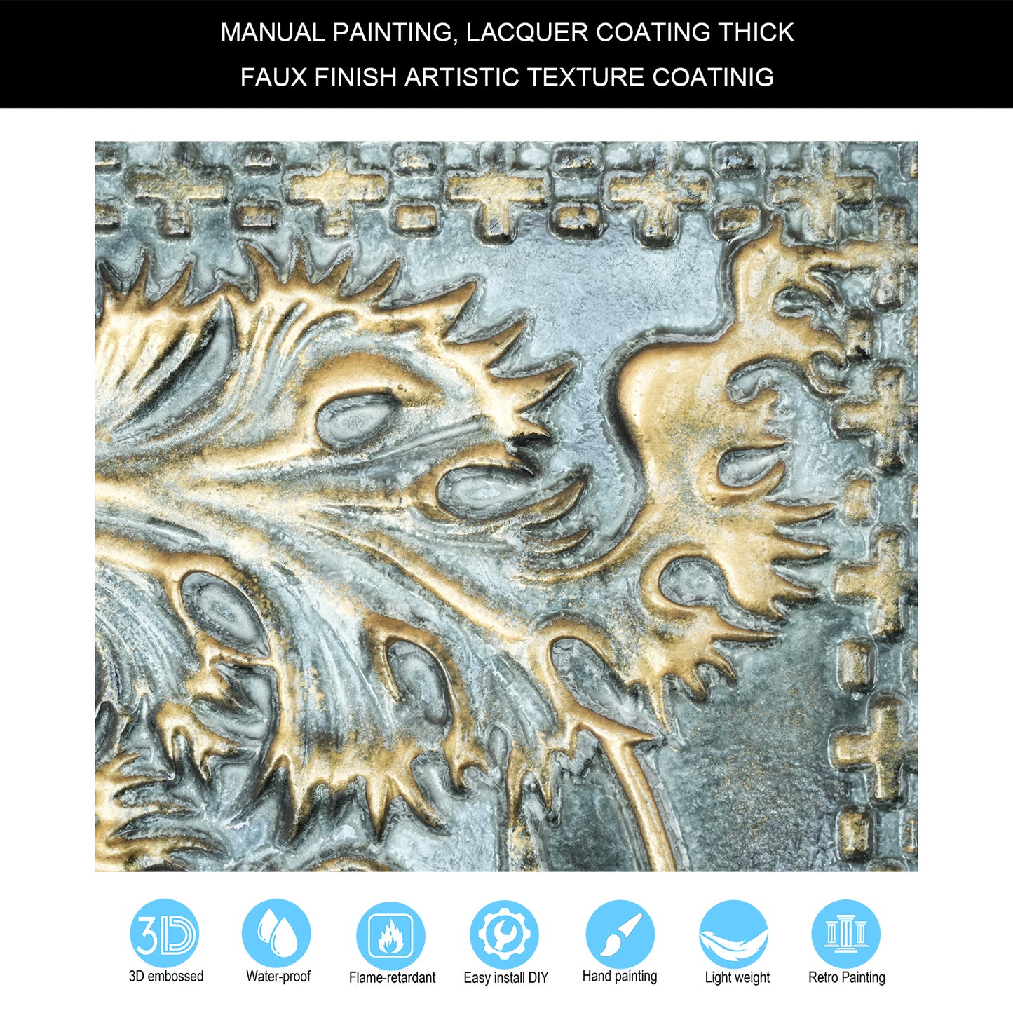 10tiles/lot Drop-In Tin Ceiling Tiles for Restaurants, Bars, Meeting Rooms and Retail Spaces PL62