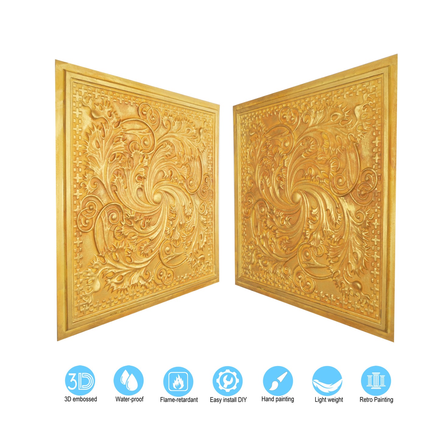 10tiles/lot Tin Ceiling Tiles for Book Cafés, Literary Stores and Creative Cultural Spaces PL62