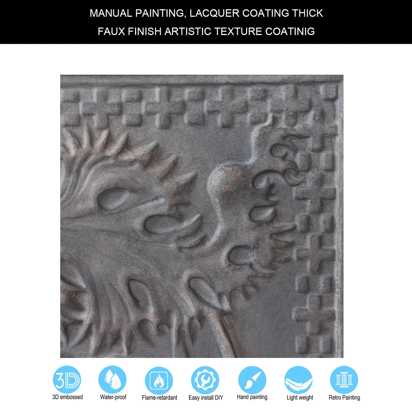 10tiles/lot Embossing Ceiling Tiles for Boutique Restaurants, Premium Lounges and Luxury Hotels PL62