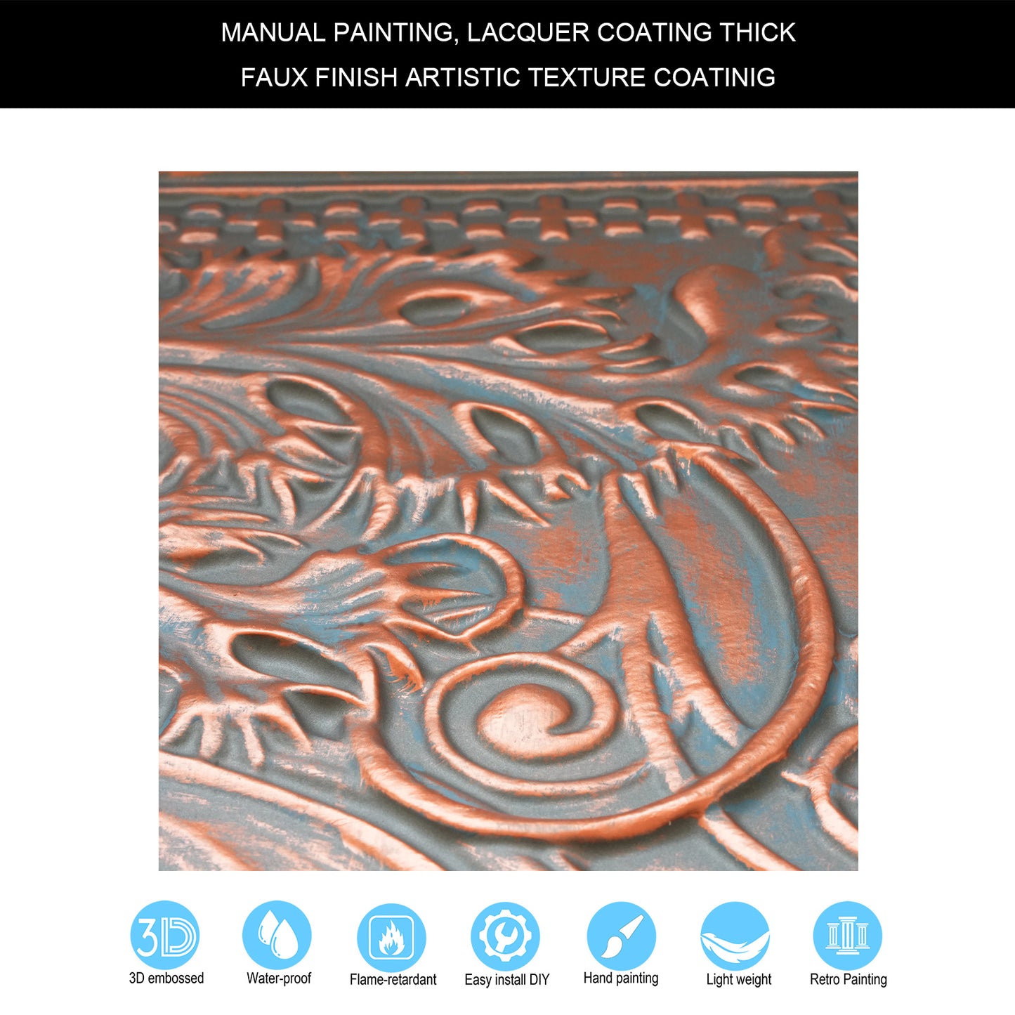 10tiles/lot Tin Ceiling Tiles for Book Cafés, Literary Stores and Creative Cultural Spaces PL62