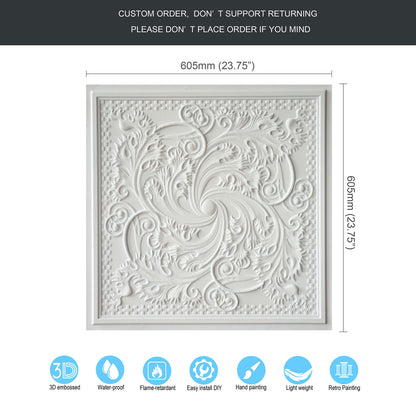 10tiles/lot Distressed Faux Tin Ceiling Tiles for Industrial Cafés, Craft Workshops and Retro Interiors PL62