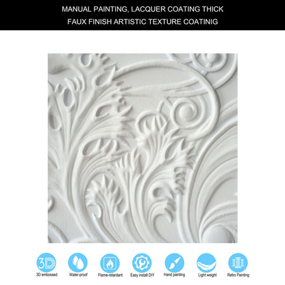 10tiles/lot Distressed Faux Tin Ceiling Tiles for Industrial Cafés, Craft Workshops and Retro Interiors PL62