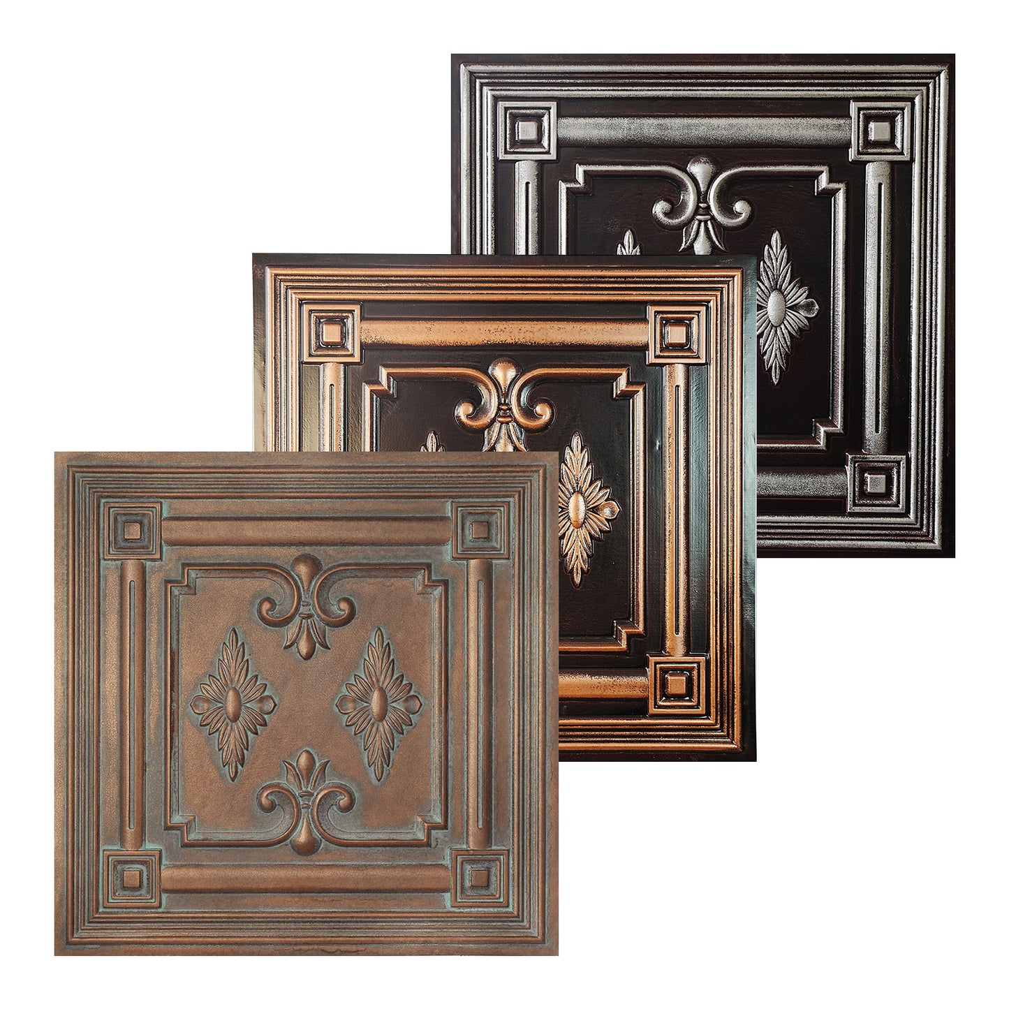 10tiles/lot 3D Faux Metal Ceiling Tiles for Stylish Bars, Clubs and Trendy Restaurants PL63