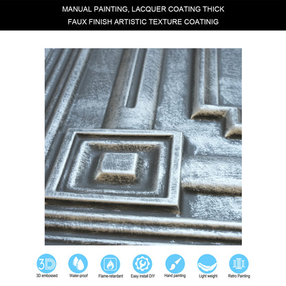 10tiles/lot Faux Tin Textured Tiles for Creative Restaurants, Coffee Shops and Unique Bars PL63