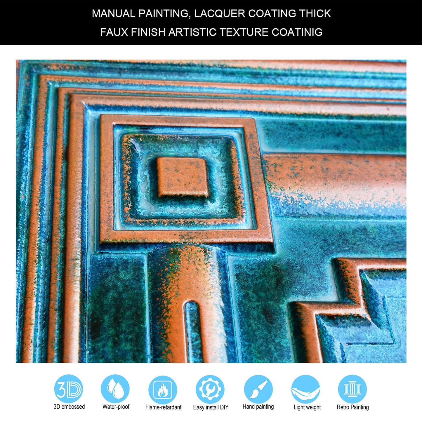 10tiles/lot Drop-In Decorative Tin Tiles for Hotels, Villas and Modern Office Buildings PL63