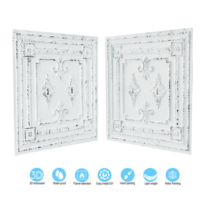 10tiles/lot Vintage Ceiling Panels for Book Bars, Art Cafés and Boutique Retail Shops PL63