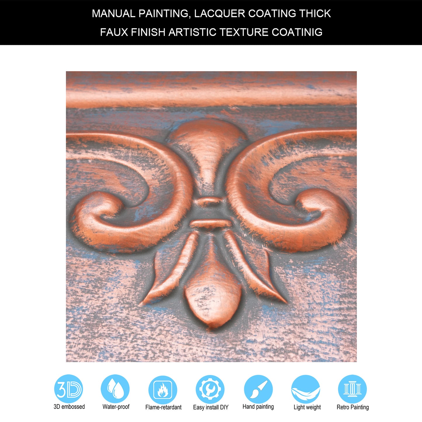 10tiles/lot Faux Metal Ceiling Tiles for Stylish Kitchens, Bedrooms and Interior Renovation PL63