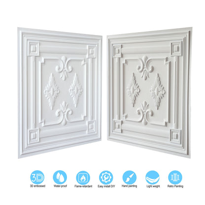 10tiles/lot Vintage Ceiling Panels for Book Bars, Art Cafés and Boutique Retail Shops PL63