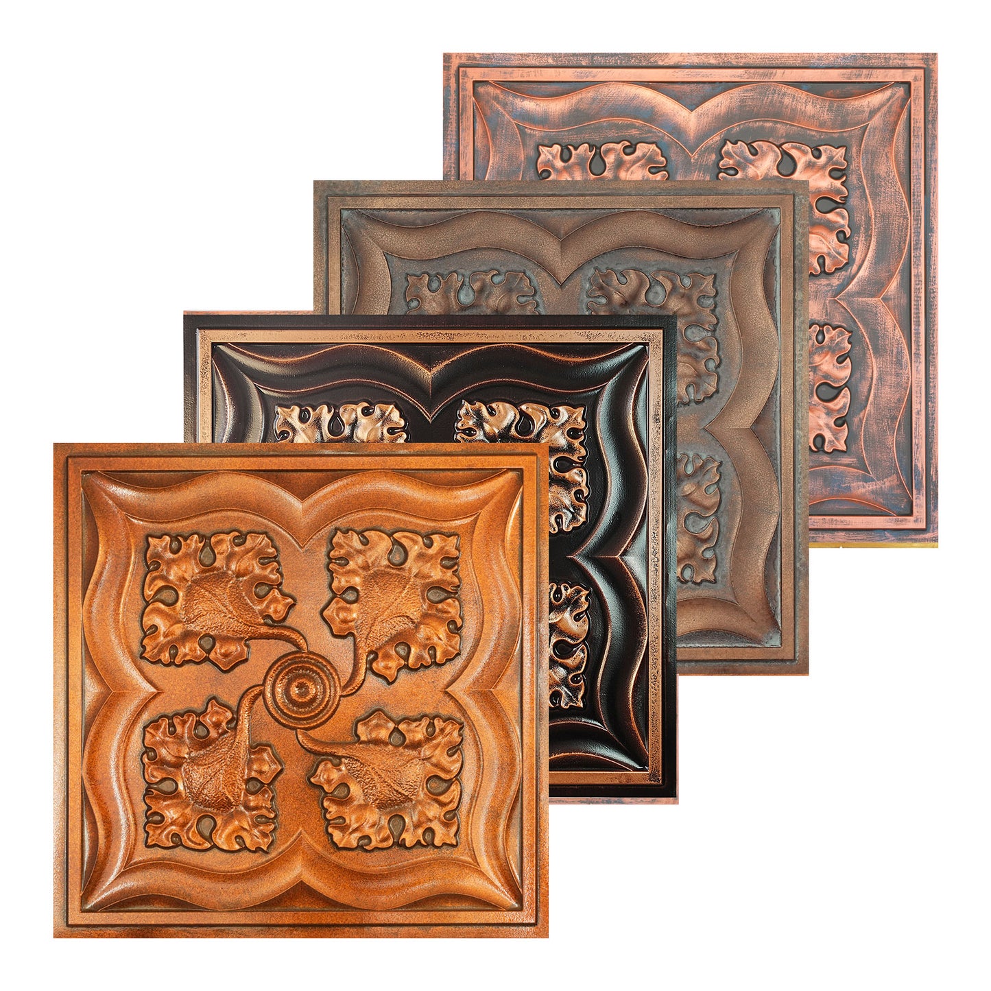 10tiles/lot DIY Faux Metal Ceiling Tile Panels for Café Bars, Studios and Artistic Interiors PL64