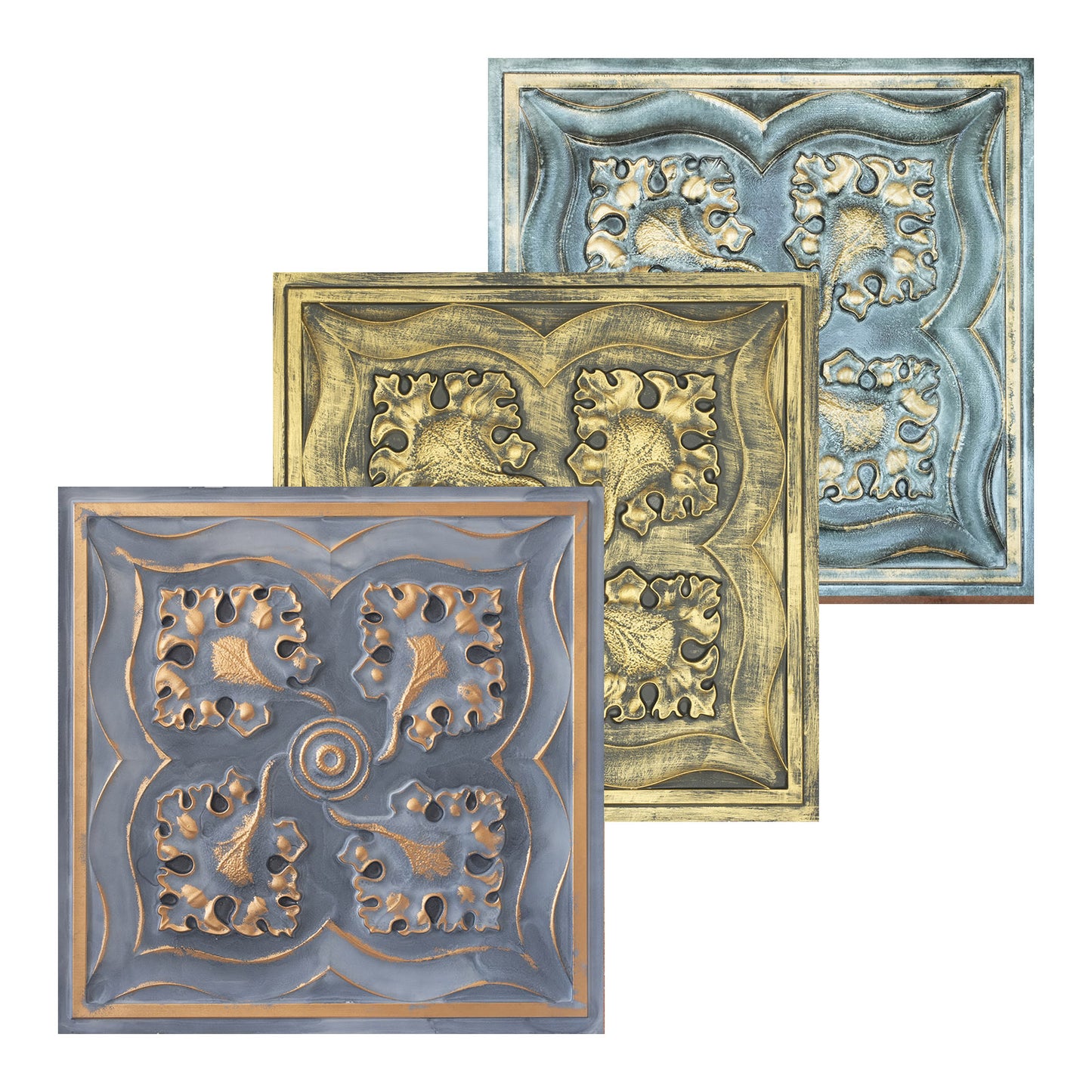 10tiles/lot 3D Faux Metal Ceiling Tiles for Stylish Bars, Clubs and Trendy Restaurants PL64