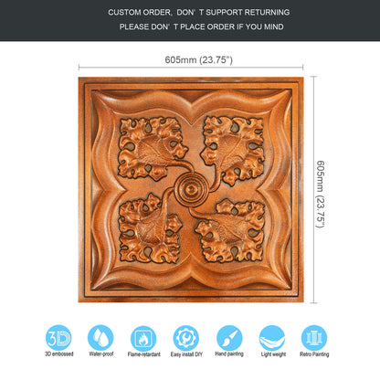 10tiles/lot DIY Faux Metal Ceiling Tile Panels for Café Bars, Studios and Artistic Interiors PL64