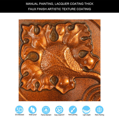 10tiles/lot DIY Faux Metal Ceiling Tile Panels for Café Bars, Studios and Artistic Interiors PL64