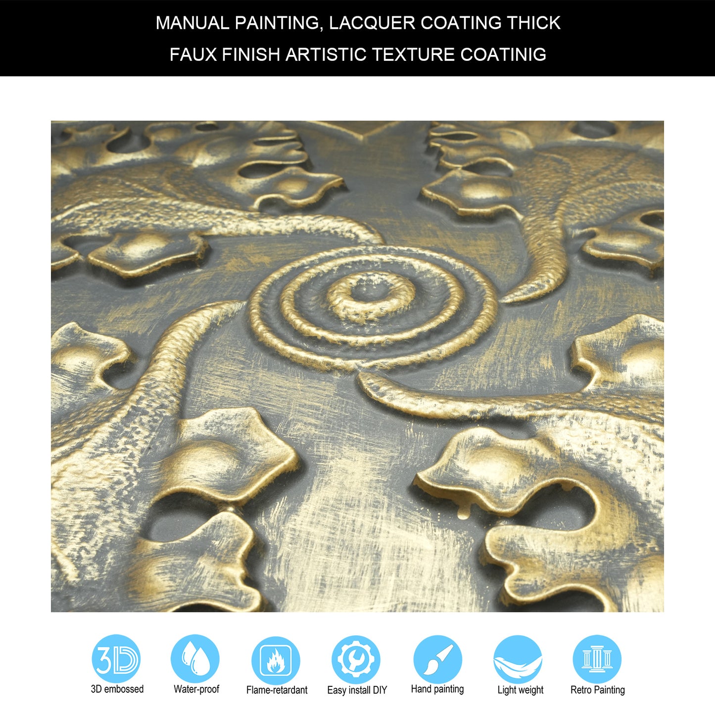 10tiles/lot 3D Faux Metal Ceiling Tiles for Stylish Bars, Clubs and Trendy Restaurants PL64