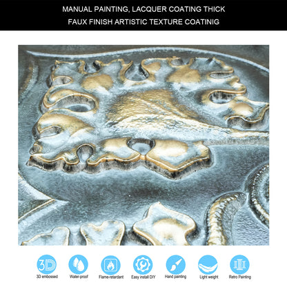 10tiles/lot 3D Faux Metal Ceiling Tiles for Stylish Bars, Clubs and Trendy Restaurants PL64