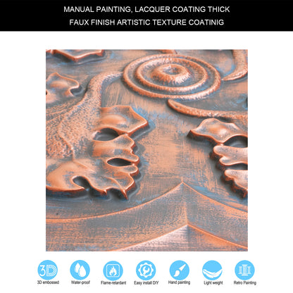 10tiles/lot DIY Faux Metal Ceiling Tile Panels for Café Bars, Studios and Artistic Interiors PL64