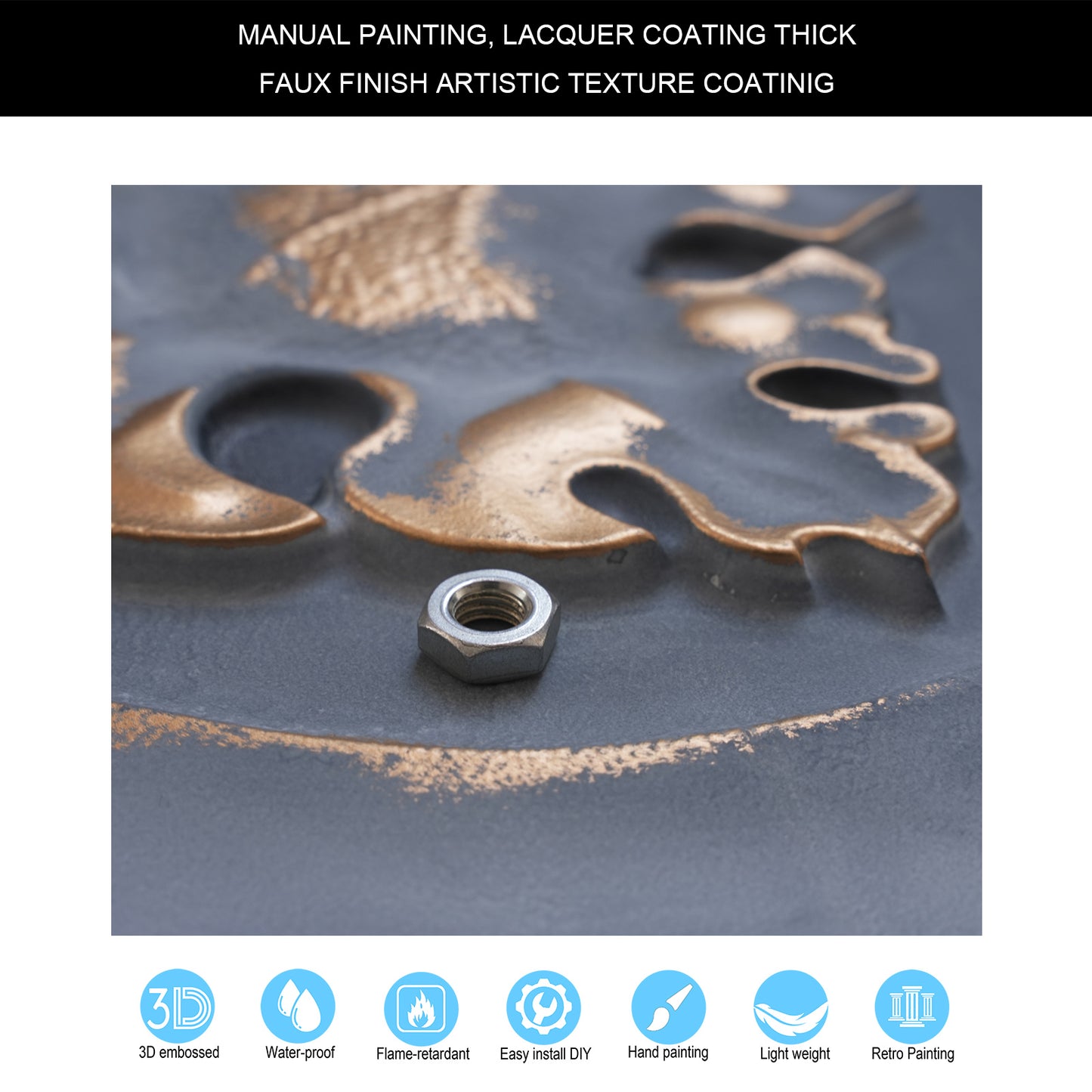 10tiles/lot 3D Faux Metal Ceiling Tiles for Stylish Bars, Clubs and Trendy Restaurants PL64