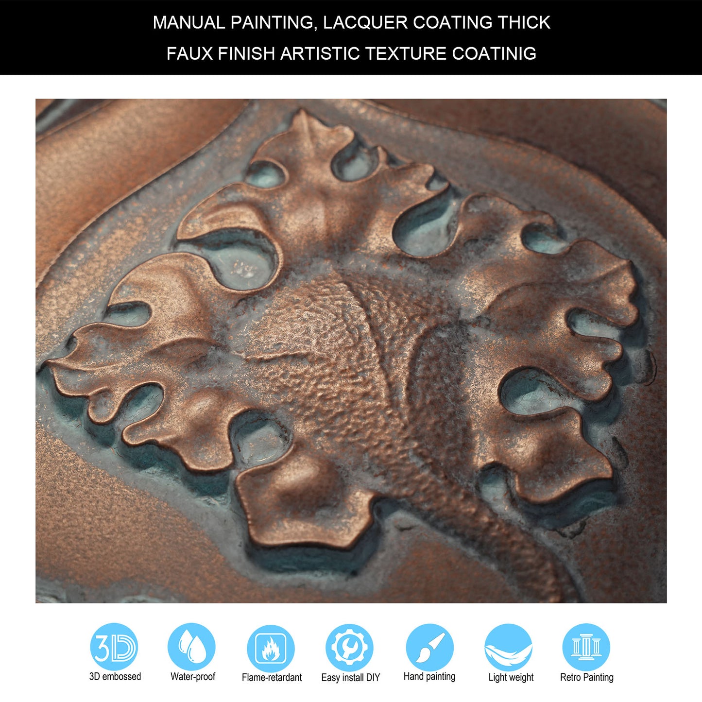 10tiles/lot DIY Faux Metal Ceiling Tile Panels for Café Bars, Studios and Artistic Interiors PL64