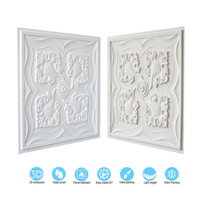 10tiles/lot Distressed Faux Tin Ceiling Tiles for Industrial Cafés, Craft Workshops and Retro Interiors PL64