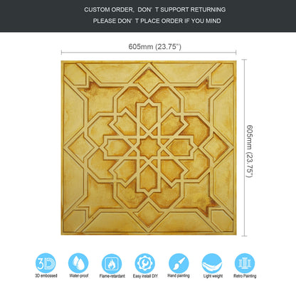 10tiles/lot Drop-In Tin Ceiling Tiles for Restaurants, Bars, Nightclub, Barbers,beauty salon ceiling panelsPL85