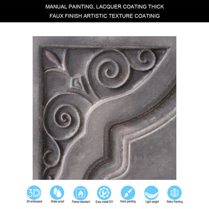 10tiles/lot DIY Faux Metal Ceiling Tile Panels for Café Bars, Studios and Artistic Interiors PL65