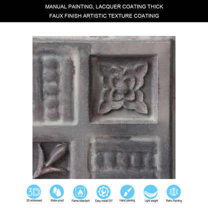 10tiles/lot DIY Faux Metal Ceiling Tile Panels for Café Bars, Studios and Artistic Interiors PL65