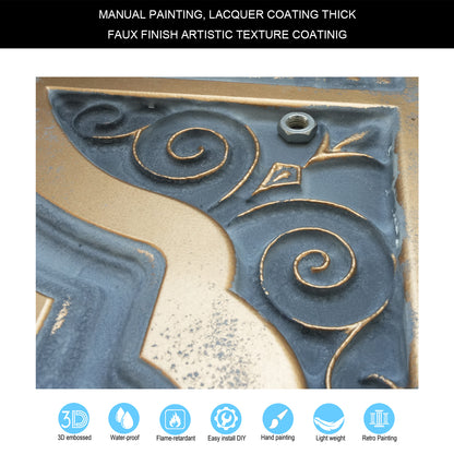 10tiles/lot Faux Tin Embossed Tiles for Luxury Apartments, Villas and Modern Home Interiors PL65