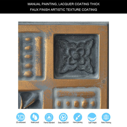 10tiles/lot Faux Tin Embossed Tiles for Luxury Apartments, Villas and Modern Home Interiors PL65