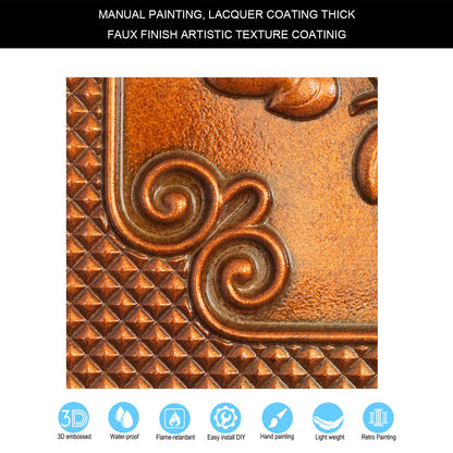 10tiles/lot Vintage Ceiling Tiles for Wine Cellars, Old-World Restaurants and Artistic Rooms PL66