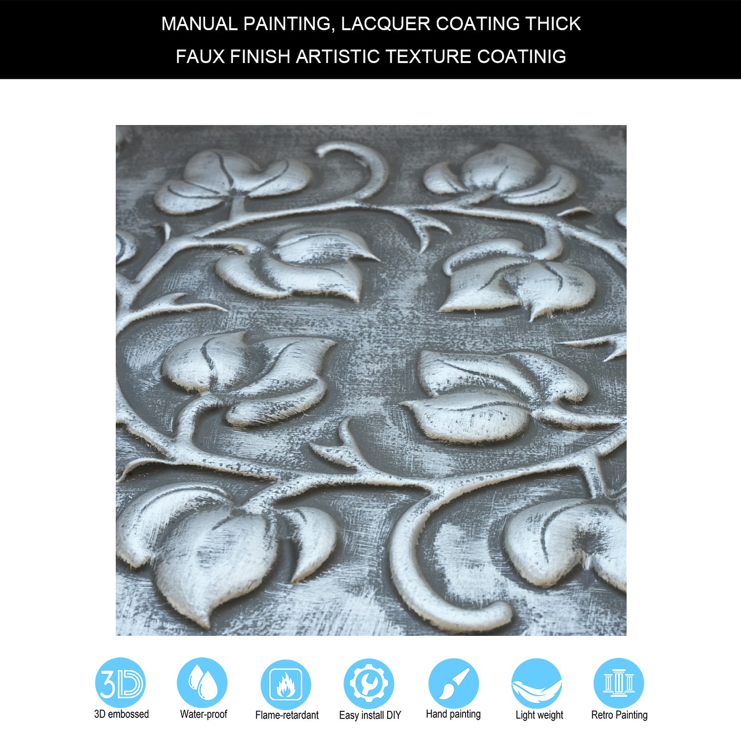 10tiles/lot Antique Ceiling Tiles for Premium Hotels, Mansions, Villas and Classic Dining Rooms PL66