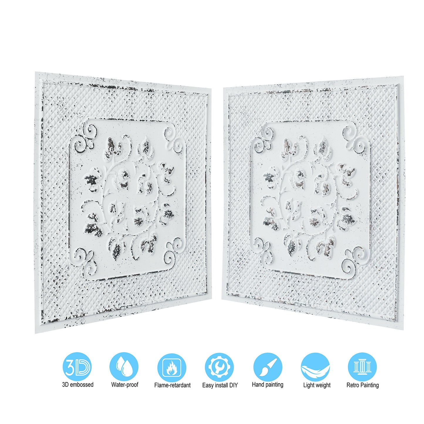 10tiles/lot Artistic Ceiling Tiles for Book Cafés, Literary Shops and Cultural Retail Spaces PL66